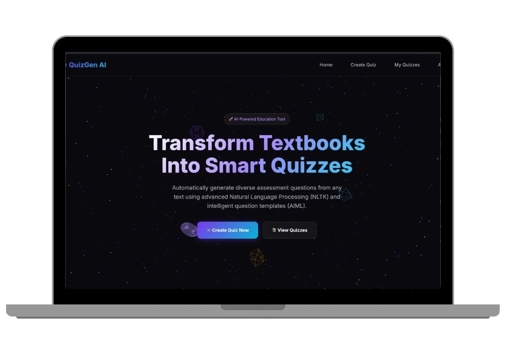 AI-Powered Quiz Generator with NLP | Automated Assessment System Using NLTK & Django