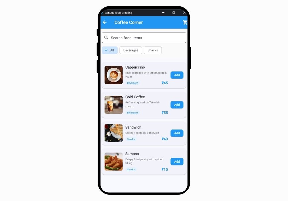 Smart Campus Food Ordering System - Complete Flutter App with Payment Gateway & Real-Time Tracking