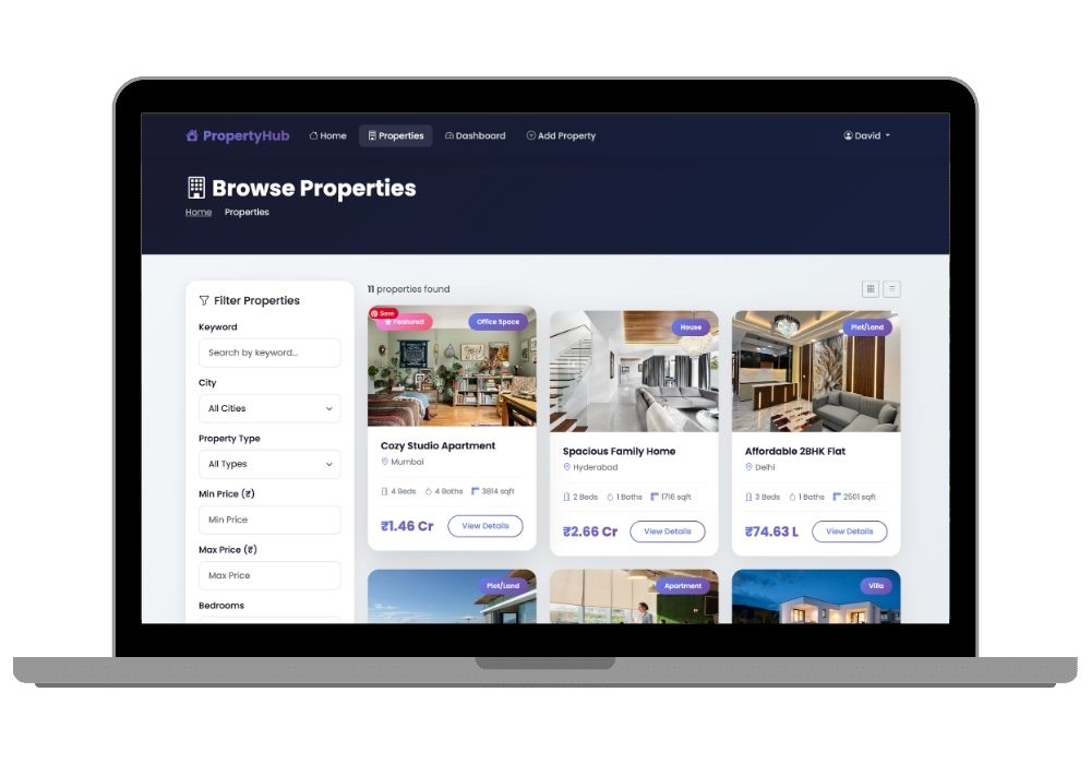Real Estate Property Management System with Admin Panel - Django Final Year Project