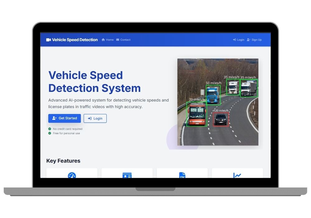 AI-Powered Vehicle Speed Detection & License Plate Recognition System - Final Year Python Project
