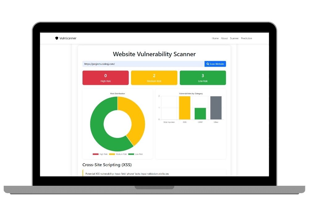 WebSafe – Website Vulnerability Scanner (SQLi, XSS, CSRF Checker)